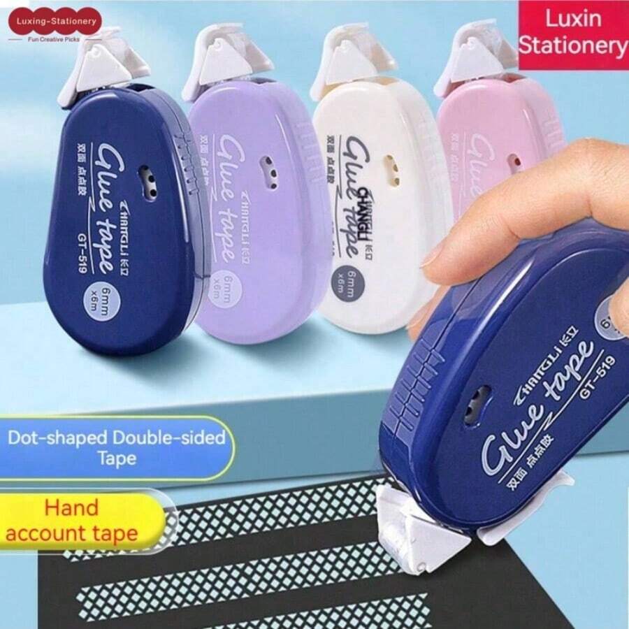 4 que keo dán mini (dài 6m), thích hợp cho học sinh, người yêu thích lập kế hoạch, nhân viên văn phòng, giáo viên, người làm đồ thủ công, lớp học, văn phòng tại nhà, không gian làm việc. Keo dán nhỏ gọn và bền lâu dài, dài 6m.