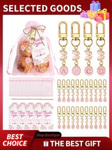 蝴蝶字母钥匙扣吊坠，A-Z，26个字母，包包挂饰，生日派对婚礼礼物。 - 彩色 - 查看 2