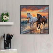 1pc, Diamond Painting Running Horses Kit, 5d Self-Made Artificial Diamond Art Diamond Painting, DIY Handmade Painting Decorative Painting Diamond Painting - Multicolor - View 3