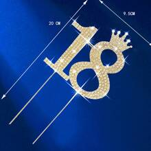 1 件合金水钻蛋糕装饰插牌，“Cheers To 15”生日蛋糕装饰，15 岁生日派对蛋糕中心摆件，情人节配件 - 彩色 - 查看 39