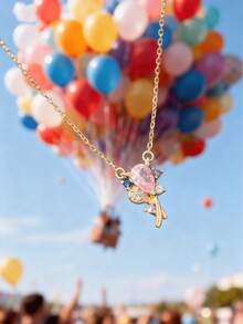 1pc S925 Sterling Silver Minimalist Cute Floral Bouquet & Butterfly Necklace For Women - Bouquet - View 9