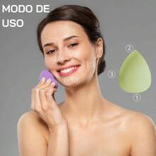 8 Pack Esponjas de Maquillaje para Base de maquillaje. para. Esponja Suave y sin Ltex para Lquido, Cremas y Polvos. Color Mix Colores Pastel - Color Mix Pasteles - Ver 5