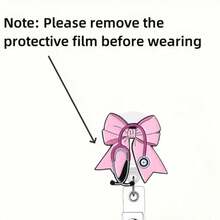 1 Stück rosa Schleifen-Stethoskop Design Ausziehbarer Abzeichenclip, geeignet für Krankenschwestern, Ärzte, Büropersonal - Medizinisches Stethoskop Design, geeignet für Krankenhäuser, Kliniken, Arbeitsplatz Abzeichenclip - Professioneller ID Abzeichenhalter, ID Abzeichenhalter, Medizinisches Personal Zubehör, Stethoskop Zubehör, Geschenke für Mädchen, Rückkehr zur Schule, Schulmaterial, Büro, Accessoires, Weihnachten, Neujahrsgeschenke, Lustiges Geschenk