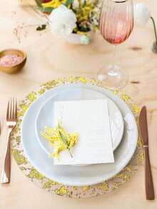 12/50/100pcs Disposable Gold Placemats, 13-Inch Round Metallic Mesh Table Mats, Foil-Pressed Table Coasters, Great For Table Setting, Wedding, Valentine's Day, Birthday Parties And Festival Decorations