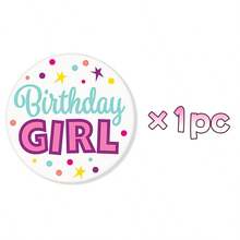 1/3/6/12pcs Birthday Girl Pin - 2.3'' Its My Birthday Pin Happy Birthday Button Badge For Girl Girls Kids For Party Accessories - Multicolor - View 11