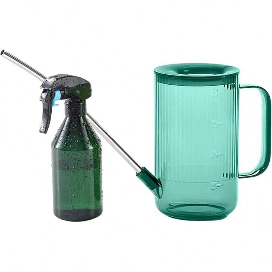 Regadera para Plantas con Boquilla Larga, Regadera para interior, Jarra para Regar Plantas, Pequeñas latas de riego para Plantas de casa, Flores, suculentas. (Hierba verde) - Verde - Ver 1