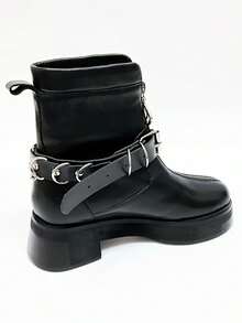 Stylish Gothic-Style Shoe Accessory Made Of Pu Material Detachable And Adjustable In Size Suitable For Daily Wear And Festive Use - Black - View 2