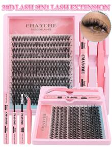 240片扇形假睫毛套装，包含专用胶水和定型凝胶，打造自然浓密的日常妆容。此款睫毛套装包含三种款式：10D、20D 和 30D，长度从 10 毫米到 16 毫米不等。适合派对、婚礼、旅行和日常佩戴。 - 白色 - 查看 7