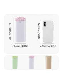 1个山形便携式USB加湿器，创意火山香薰机，噼啪作响的美学设计，具有七色变色灯光喷雾功能，适合桌面装饰、卧室氛围营造，以及美容保湿等多种用途。 - 多色A - 查看 12