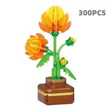 300+ Piece Realistic Building Blocks, DIY Handmade Assembled Beads, Eternal Flower, Holiday & Birthday Gift, Office Desktop Decor, Christmas Gift, Hobby Assembler Desktop Decoration - Multicolor - View 14