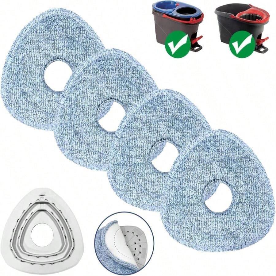 Spin Mop Replacement Base Compatible For EasyWring 1-Tank System, 6 Inch Rotating Triangle Mop Head Cover Plastic Base - MàuC - Xem 1