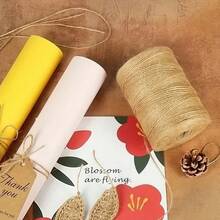 100M/Roll 2/3/4/6mm Natural Jute Rope Twine Cord Ribbon Crafts DIY Gift Wrapping Christmas Vintage Jute String Thread Sewing Party Wedding Home Decortion