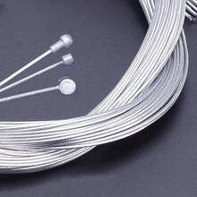 20件/套自行车刹车变速线套装，包含2根2米刹车线、2根2米变速线、4个彩色线尾帽和12个O型圈，不锈钢材质。 - 銀色 - 查看 4