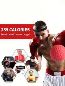 Adult & Teenage Boxing Reflex Ball Set - PA Nylon Reflex Ball With Adjustable Headband, Boxing Gloves And Punching Bag - Improve Hand-Eye Coordination, Speed And Reaction Time, Red/Black Color, Ideal For Boxing Training And Fitness, Boxing Accessories, Boxing Equipment, Boxing Gloves, Boxing - Multicolor - View 3