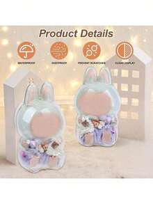 Shockproof Clear PVC Protection Case For LA-BUBU Doll- Waterproof, Dustproof & Scratch-Resistant Protect Doll(Case Only, Doll Not Include) For Storage And Display,Ideal Gift For Fans Easter Bunny Gift - Sit - View 2