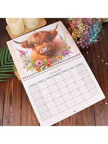 Highland Cow Calendar 2026 - Rustic Farmhouse Wall Art & Monthly Planner, 12 Month Wall Calendar, Scottish Highland Cow 2026 Wall Calendar For Animal Lovers - Ox Calendar - View 4