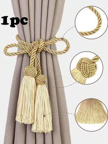 1pc/2pcs/4pcs Polyester Tassel Curtain Tie Backs, Available In Multiple Colors, Suitable For Curtain Fixing - Multicolor - View 17