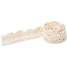 QY- 20 Yardas Ribete de Algodón Cinta de Encaje Bordado de 2 cm de Ancho Ribete de Encaje Vintage para Coser Bricolaje Papel de Regalo Álbum de Recortes Decoración de Boda Nupcial Beige -6194 - Beis - Ver 6