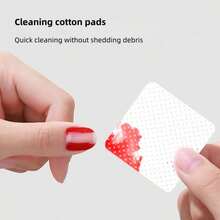 Nail Polish Remover Cotton Pads, Nail Polish Remover Wipes, Eyelash Glue Bottle Cleaning Cloth, Lint-Free Wipes, Paper Pads - Multicolor - View 2