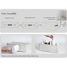Storage Baskets - Rayures grises et blanches - Voir 7