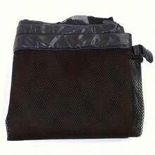 1 pieza, Bolsa con cordón de gran capacidad | Bolsa de malla colgante para almacenamiento de la piscina, Bolsa de malla organizadora de aros de natación/Bolsa de almacenamiento de aros de natación de gran capacidad, Accesorios de piscina - Negro - Ver 2