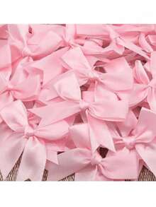 10/50 Stücke große Stoffschleifenbögen Handwerkskunst, Satinschleifenbögen, Geschenkverpackung, Weihnachtsparty Dekoration, gemischte Farben, süße Bögen zum Verpacken, geeignet für Süßigkeiten, Kuchen, Popcorn, Geschenkversiegelung