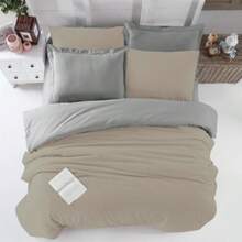 Made In Turkey – Single Duvet Cover Set (160x220 Cm Duvet Cover + 160x240 Cm Flat Sheet + 1 Pillowcase 50x70 Cm) – 80% Cotton 20% Polyester – Soft & Breathable Fabric – Non-Fitted Sheet - Iceberg Green - View 2