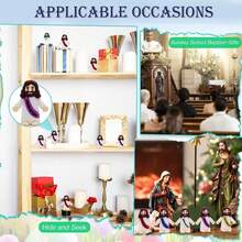 50PCS Little Jesus Figures, Jesus Figurines In Bulk, Multicolor Tiny Jesus Figures, Miniature Figurines To Hide And Seek Religious Gifts Easter Stuffers - Nhiều màu - Xem 5