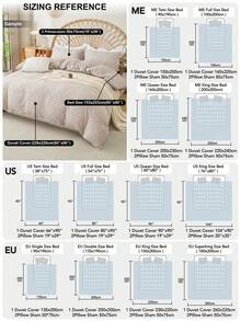 Juego de funda nórdica con estampado de hojas (1 funda nórdica y 2 fundas de almohada), de microfibra ultrasuave, ligero y transpirable, adecuado para todas las estaciones, juego de ropa de cama para dormitorio - Terroso - Ver 3