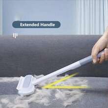 Reusable Pet Hair Remover Brush – Versatile Lint Cleaner For Dog And Cat Hair, With Extra-Long Handle, Washable Grooming Tool Suitable For Furniture, Clothes, Bedding, Sofa, Carpets & Window Screens - White - View 1