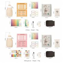 Baby Growth Self-Discipline Tracking Set - Reusable Task Planner Board + Reward Stickers + Coupon, Parent-Child Behavior Habit Building Tool, Early Education Self-Discipline Training, Birthday Gift