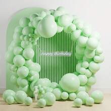 50/125Pcs Matte Thickened Light Green Latex Balloon Arch Garland Kit, 5/10/12/18 Inch Multi Size Helium Round Balloons, Decor For Birthday, BabyShower, Gender Reveal, Graduation, Wedding Anniversary, Carnival Party Supplies - Light Green - View 2