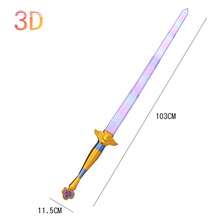 Rumi Demon Cartoon Roleplay Prop Hunters Halloween Long Sword Knife Props Outfits Arms Carnival Cosplay Costume Accessories