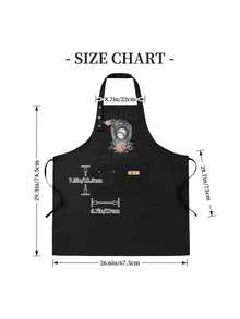 Just A Girl Who Loves Softball Waterproof Oilproof Kitchen Chef Aprons With Pockets For Men Women, Adjustable Cooking Apron - Black - View 4