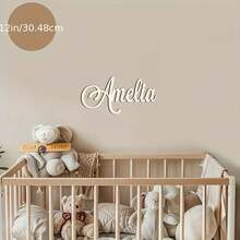 1/3pcs Customized Wooden Name Plate, Personalized Room Decor, Horizontal, No Feather, Customized Design, Indoor/Outdoor/Garden/Yard/Company Party Waterproof Wooden Name Tag, Wedding Gift, Bridal Shower Sign, Party Decoration, Traditional Style, Wall Mounted - Multicolor - View 5