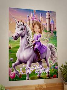 1 Tranh in ảnh cá nhân hóa lên vải canvas - Tranh in trên vải canvas với ảnh và tên của bạn trên tác phẩm nghệ thuật treo tường tùy chỉnh cho phòng ngủ, phòng khách, đám cưới, thú cưng, bạn bè, hình ảnh, ảnh chụp, tranh treo tường có khung, tranh in hình công chúa bé gái/khủng long bé trai, họa tiết kỳ lân, quà tặng. - kỳ lân - Xem 4
