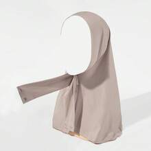 Solid Color Casual Polyester Breathable Headband/Scarf, All Season UPF50+ Sun Protection - Light Grey - View 4