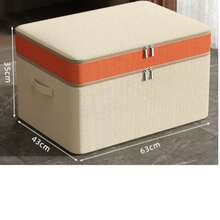 1pc Foldable Large Capacity Fabric Storage Box With Handle, Zipper And Lid, Stackable For Underwear, Socks, Bedding, Clothes, Suitable For Home, Travel, Office, Dorm, Gift - Multicolor - View 11