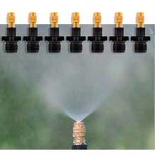 Kit 20 Nebulizador Aspersor Névoa Irrigação Cobre Rosca 1/2 - Preto e dourado - Visão 4