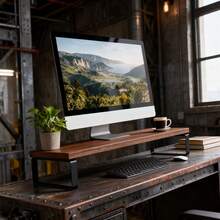 显示器支架，台式电脑办公桌增高架，收纳整理架 - 彩色 - 查看 1