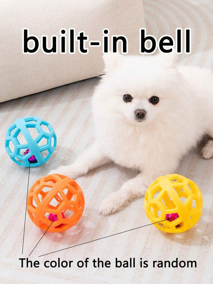 Durable Chew Toy Ball For Dogs, Hollow Toy For Small Dogs, Edible Chew Toy - Multicolor - View 1