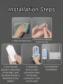 7pcs Transparent Adhesive Hooks, No Drilling Required, Bathroom Decor And Accessories, Bathroom Organizer, Home Essentials