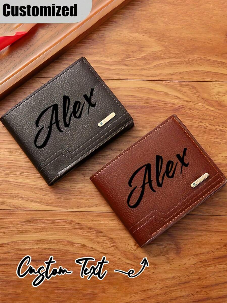 定制男士钱包 - 刻字仿皮钱包，送给爸爸、儿子的理想礼物，适合生日、周年纪念日、圣诞节、父亲节、感恩节等场合，优雅独特，也是送给丈夫、父亲、兄弟、男友的完美礼物，适合情人节、周年纪念日、父亲节等各种场合，是家庭和节日必备佳品。