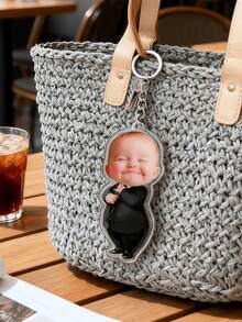 1/3/5pcs Customized Baby Boss Picture Keychain, Boss Baby Afro Birthday, Unique Souvenir, Customized Photo Keychain, Gift For Friends, Family, Birthday Gifts, Easter Gift Valentine's Day Gift, Personalized Customized Gifts, Couple Gifts, Suitable For Home, Office, Car Keys, Etc., Valentine'S Day Men'S Gift, Boyfriend Gift, Personalized Accessory, Backpack Pendant. - Multicolor 3 - View 8