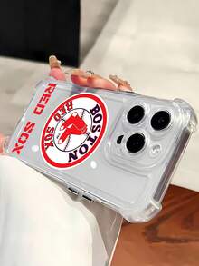 Funda para teléfono con el logotipo de los Boston Red Sox, con el icónico emblema del equipo, compatible con teléfonos ,  17,  16 Pro Max,  15 Pro Max,  13 y  12. Fabricada en TPU, ofrece protección contra golpes y caídas. Perfecta para aficionados al deporte, familiares, amigos, regalos de cumpleaños, novios y celebraciones navideñas. - transparente - Ver 4