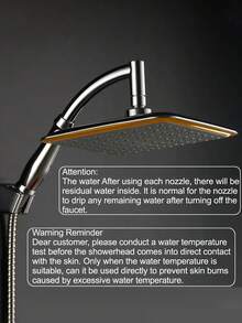 9-Inch Square Shower Head Set - Rotatable, High-Pressure Rainfall Shower System With Universal Adjustment. Featuring A Durable Plastic Construction And A Sleek Finish, This Wall-Mounted Set Includes An Adjustable Shower Arm To Elevate Your Bathing Experience. - Multicolor - View 6