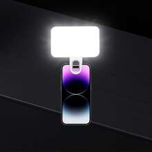 No 015062149-0001 Portable Selfie Fill Light With Clip, Suitable For Phone Camera, Video Conference, 3 Lighting Modes, Rechargeable, Compact, For Laptop/Phone/Tablet/Zoom/Makeup, Suitable For Selfie And Live Streaming, Portable Fill Light, 150mAh - BGD01 Square Fill Light - View 2