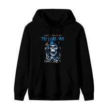 When I Was Born The Devil Said Skull Pattern Hoodie Casual Soft Short Sleeve Pure Cotton Hoodie - 款式22 - 查看 1