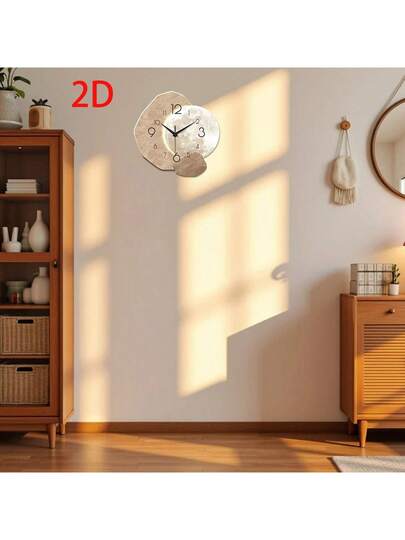 2D Moderne Minimalist Silent Wand Clock, High End ative Seamless Asymmetrical Young People's Bedroom, Dining Room, Living Office, Sofa Background, Mother's Day, Wedding ation, Friend's Birthday Battery Free view 6