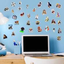 WSXC Cool Anime Stickers 100 Pcs Cartoon PVC Sticker Gifts For Laptop Water Bottle Skateboard Party Supplies Decorations Teens - CoolAnime - Xem 4